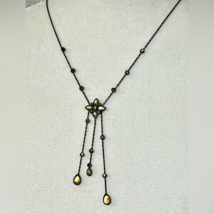 Vintage Starburst Gold and antique silver Necklace